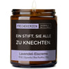 ein stift, sie alle zu knechten. | https://frechekerzen.s3.eu-central-1.amazonaws.com/release/250ml+GROSS/lehrer/images/laveis/main-od.jpg FRECHEKERZEN, Witzige Sojawachs Duftkerze mit frechem Spruch und aufregendem Duft, ideal als lustiges handgemachtes Geschenk