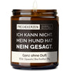 Sojawachs Kerze | ich kann nicht. mein hund hat nein gesagt.