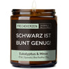 Geschenkkerze | schwarz ist bunt genug!