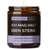 Kerze mit Spruch | ich mag halt eben steine.