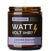 watt volt ihr? | https://frechekerzen.s3.eu-central-1.amazonaws.com/release/250ml+GROSS/berufe/handwerker/images/laveis/main-od.jpg FRECHEKERZEN, Witzige Sojawachs Duftkerze mit frechem Spruch und aufregendem Duft, ideal als lustiges handgemachtes Geschenk