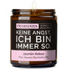 keine angst, ich bin immer so. | https://frechekerzen.s3.eu-central-1.amazonaws.com/release/250ml+GROSS/anti-social/images/cocojas/main-od.jpg FRECHEKERZEN, Witzige Sojawachs Duftkerze mit frechem Spruch und aufregendem Duft, ideal als lustiges handgemachtes Geschenk