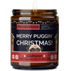 Kerze mit Spruch | merry puggin' christmas!