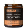 Kerze mit Spruch | ein stift, sie alle zu knechten.