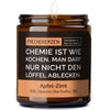 Geschenkkerze | chemie ist wie kochen, man darf nur nicht den löffel ablecken.