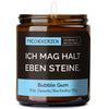 Kerze mit Spruch | ich mag halt eben steine.