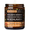 Duftkerze mit Spruch | verliebte männer haben schmetterlinge im schlauch.
