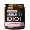 Duftkerze mit Spruch | lieblings idiot
