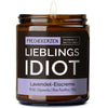 Duftkerze mit Spruch | lieblings idiot
