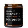 Personalisierte Duftkerze | Kerze mit eigenem Foto, Spruch oder Logo