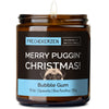 Kerze mit Spruch | merry puggin' christmas!
