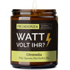 Duftkerze mit Spruch | watt volt ihr?