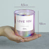 love you.. | Funkelnde Duftkerze mit Spruch für Partner | Handgemacht aus Sojawachs | In Geschenkbox | Nachhaltiges Geburtstagsgeschenk | Ehe Mann, Freund, Frau, Freundin, Verlobte, Jahrestag