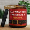 all i want forchristmas is| weihnachten/all-i-want-f-9736602/images/ohneduf/main-live.jpg FRECHEKERZEN, Witzige Sojawachs Duftkerze mit frechem Spruch und aufregendem Duft, ideal als lustiges handgemachtes Geschenk