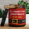 all i want forchristmas is| weihnachten/all-i-want-f-9736602/images/wald/main-live.jpg FRECHEKERZEN, Witzige Sojawachs Duftkerze mit frechem Spruch und aufregendem Duft, ideal als lustiges handgemachtes Geschenk