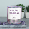 sku:m1-you-are-magic-6412139-karrotk | you are magical | moments, Funkelnde Sojawachs Duftkerze mit frechem Spruch und aufregendem Duft, ideal als lustiges handgemachtes Geschenk